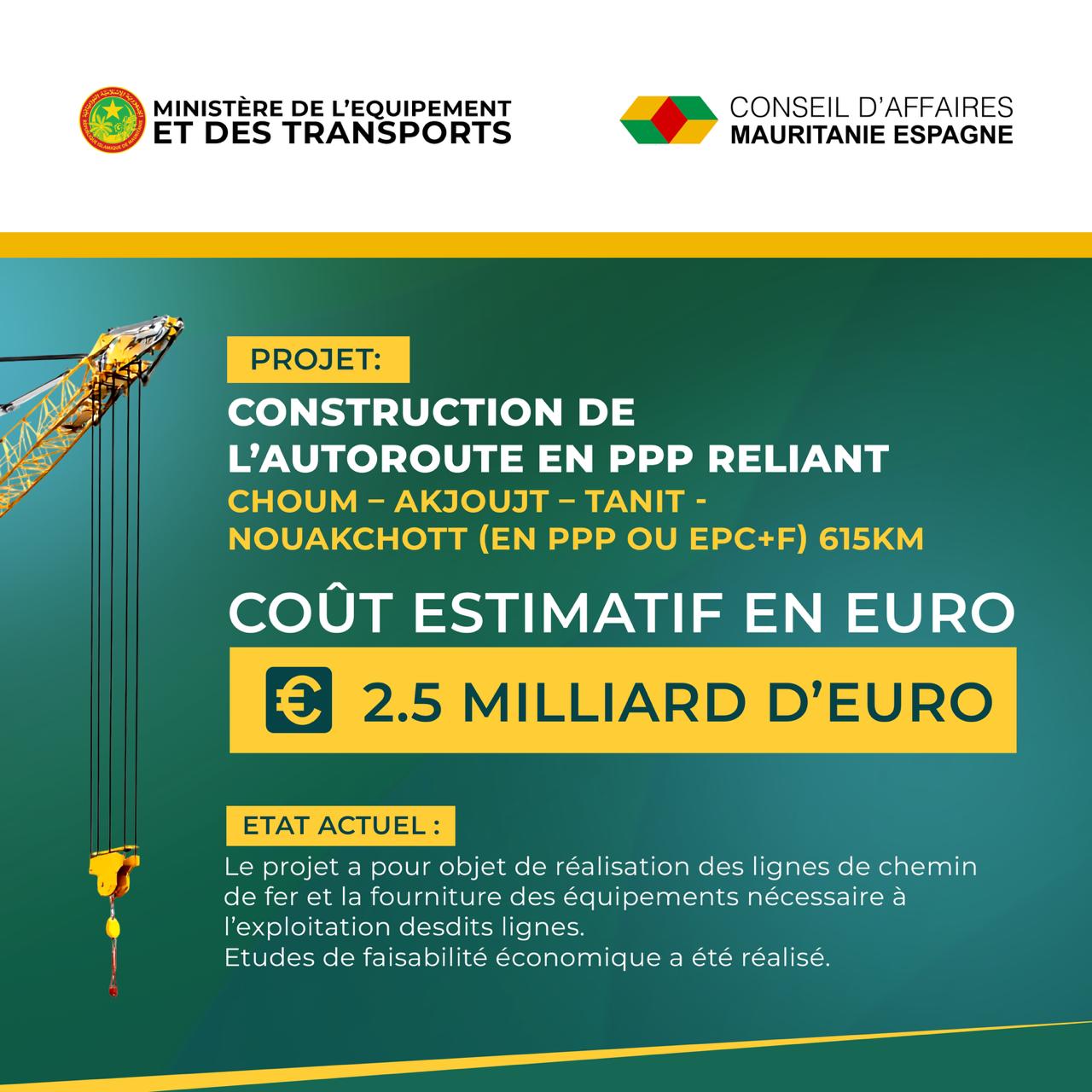 Projet 2 – Autoroute Nouakchott–Nouadhibou 470 km